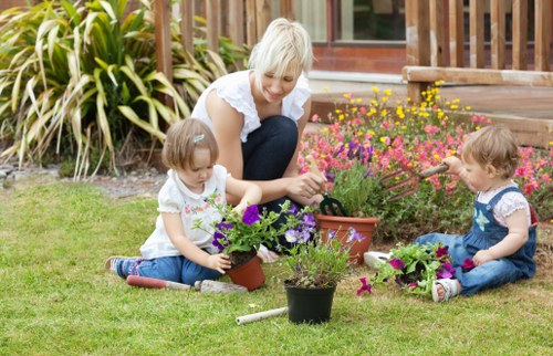 Person using a screen reader to access online garden maintenance booking